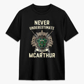 McArthur Ancient Tartan Crest 2D T-shirt - Never Underestimate Style